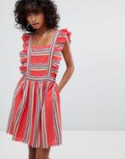 D.ra Malibu Ruffle Front Dress - Red
