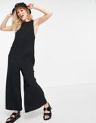 Asos Design Minimal Sleeveless Jumpsuit In Black