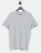 Adidas Originals Essentials Shorts In Gray Heather With Small Logo-grey