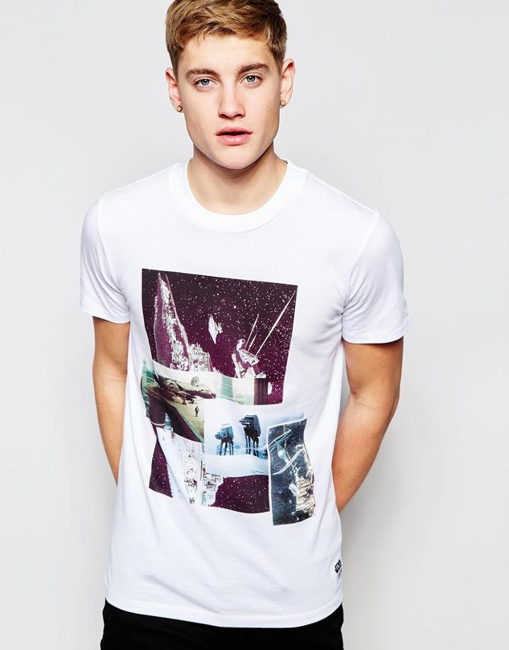 Jack & Jones X Star Wars T-shirt With Spaceship Print - White