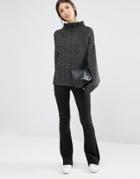 Vila Skinny Ribbed Trousers - Black