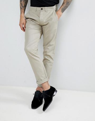 Threadbare Slim Fit Chinos - Stone