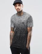 Nicce London T-shirt With Speckle Fade Print - Black