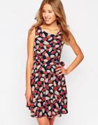 Iska Leaf Print Skater Dress