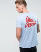 Asos Relaxed T-shirt With Back Text Print In Blue - Blue