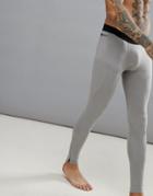 Asos 4505 Running Tights With Zips In Gray - Gray
