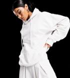 Asyou Coordinating Branded Hoodie In Ecru-white