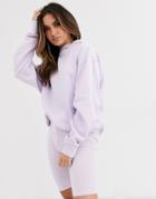 Asos Design Two-piece Oversized Hoodie In Lilac-purple