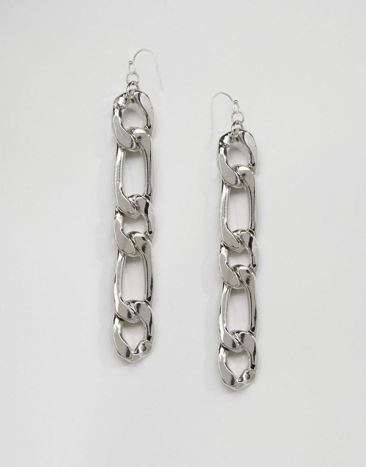 Asos Chain Strand Earrings - Silver