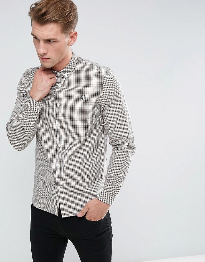 Fred Perry Three-color Gingham Shirt In Yellow - Yellow