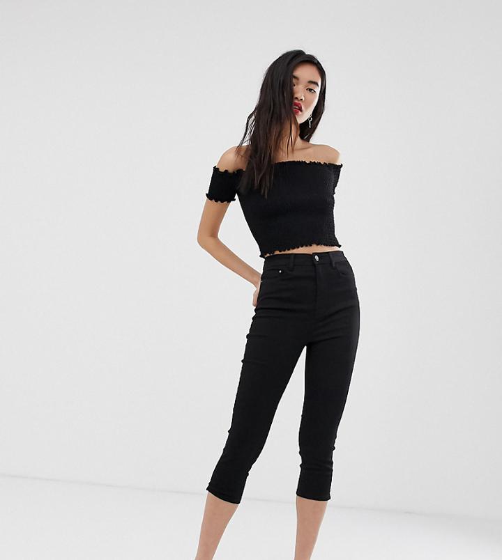 Stradivarius Capri Pants In Black - Gray