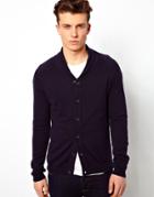 Asos Shawl Neck Cardigan - Blue