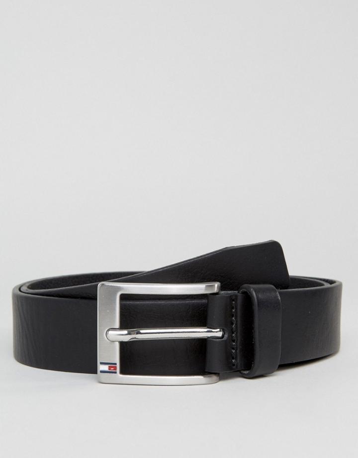 Tommy Hilfiger Aly Leather Belt In Black