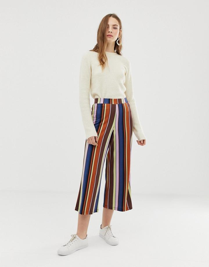 Asos Design 70s Stripe Culotte-multi