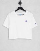 Champion Cropped T-shirt With Logo In White