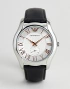 Emporio Armani Ar1984 Men's Classic Leather Watch - Black