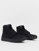 River Island High Top Boots With Faux Fur Lining In Black - Black