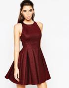 Asos Night Premium Bondedskater Dress - Red