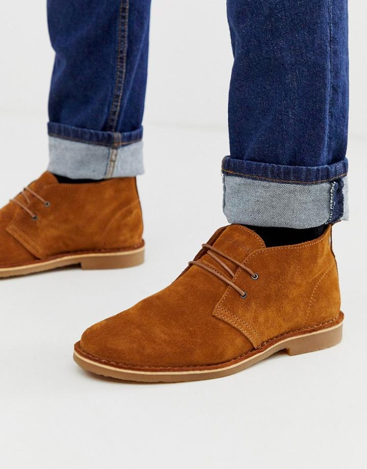 Jack & Jones Suede Desert Boots In Tan - Tan