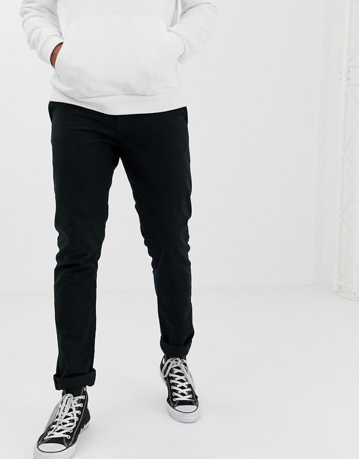 Weekday Wood Chinos In Black