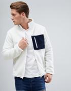 D-struct Borg Pocket Zip Through Jacket - White