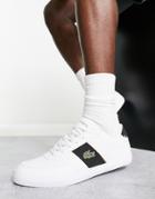 Lacoste Court Master Leather Sneakers In White/black