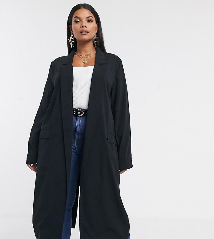 Asos Design Curve Soft Duster In Black