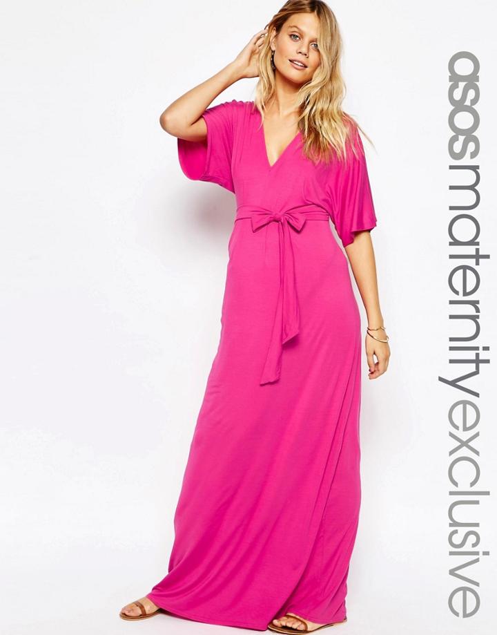Asos Maternity Kimono Maxi Dress - Navy