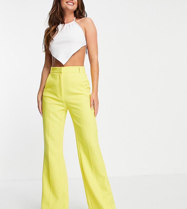 Asyou Slim Flared Pant In Yellow