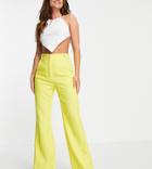 Asyou Slim Flared Pant In Yellow