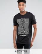 Asos Tall Joy Division Longline Band T-shirt - Black