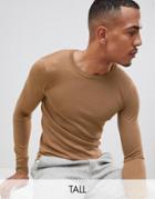 Gianni Feraud Tall Premium Muscle Fit Stretch Crew Neck Sweater - Beige