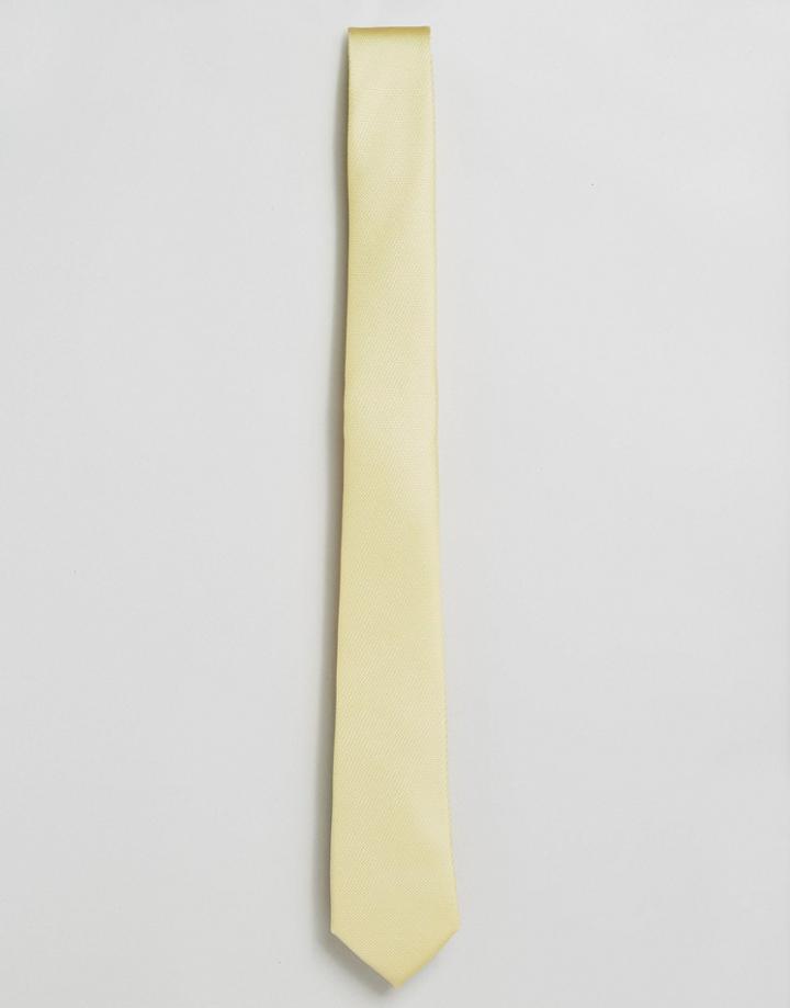 Asos Tie In Yellow - Yellow