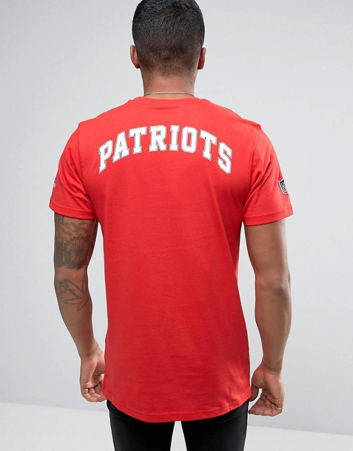 New Era T-shirt With Patriots Back Print - Red