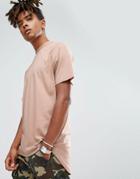 Asos Super Oversized T-shirt With Seam At Yoke - Brown