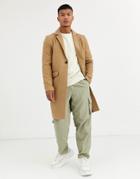 Good For Nothing Overcoat In Camel-stone