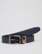 Ted Baker Kong Reversible Belt In Leather - Gray