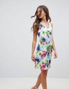 Lavand Floral Contrast Shoulder Dress - Multi