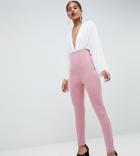 Asos Design Tall Skinny Pants With Super High Waist - Pink