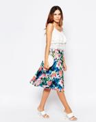 Traffic People Love Foreign Climate Circle Skirt - Multi