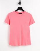 Asos Design Ultimate Organic Cotton T-shirt With Crew Neck In Coral-pink