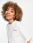 Na-kd Organic Cotton Logo Print Oversized T-shirt In White