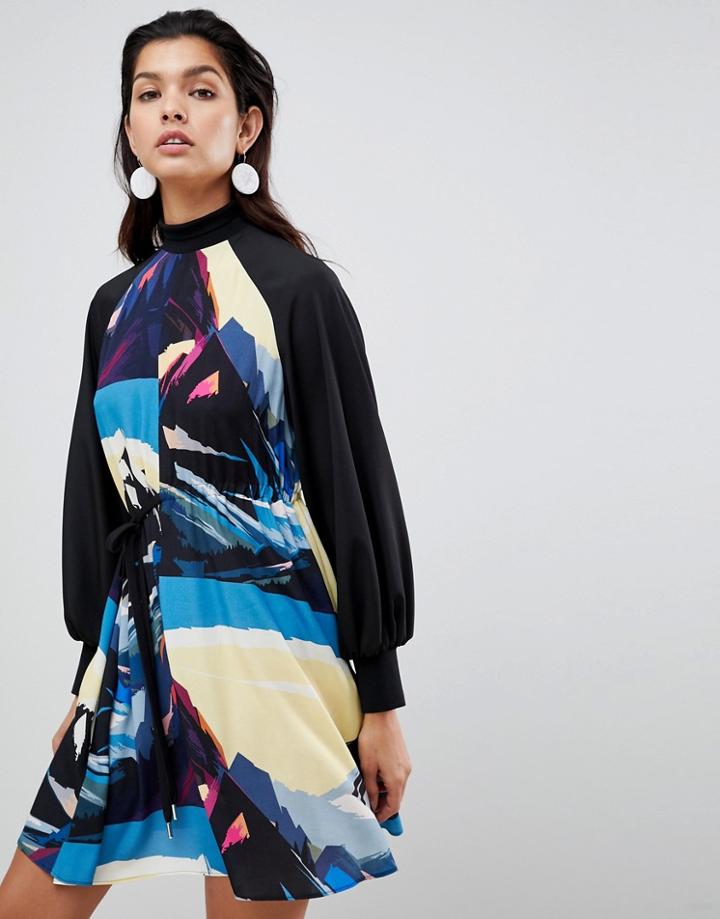 Sportmax Code Scenic Printed Dress - Black