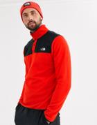 The North Face Tka Glacier Snap-neck Pullover Fleece In Red