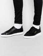 Fred Perry Sidespin Leather Sneakers - Black
