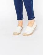 New Look Crochet Trim Espadrille - White