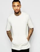 Adidas Originals Longline T-shirt With Oversized Pouch Aj7585 - White