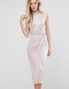 Oh My Love Lurex High Neck Tube Dress - Purple