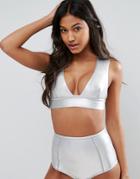 Billabong Island Time Banded Bikini Top - Silver