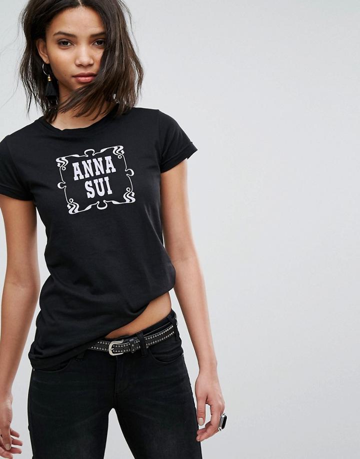 Anna Sui Signature T-shirt - Black